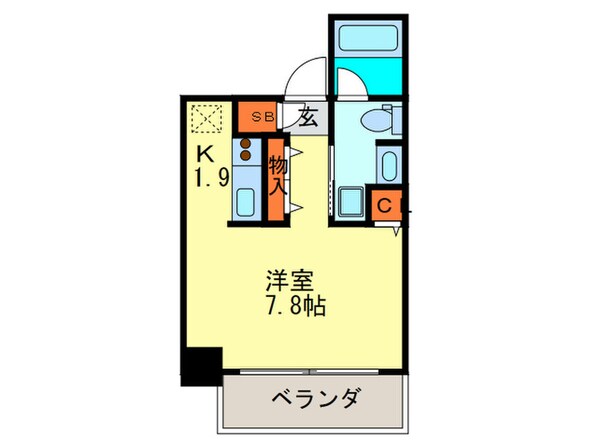 クロスレジデンス大阪新町の物件間取画像